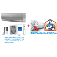 Klima uređaj Haier FLEXIS PLUS AS35S2SF1FA-S/1U35S2SM1FA-2, 3,5kW, UV C sterilizacija, WI-FI, Inverter, silver SA MONTAŽOM